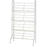 シューズラック(靴立て) スチール スリム 【8足まで収納可】 幅54cm ホワイト（白）【代引不 [並行輸入品]