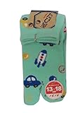たび屋 キッズ おもちゃ ロケット くるま 柄 足袋 ソックス （日本製 子供 靴下） 13-18cm グリーン