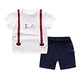 RoRykon 子供服 ベビー服 スーツ セットアップ 半袖 tシャツ ズボン　男の子 キッズ肌着　綿100％ スウェットパンツ フォーマル 洋服　紳士 入園式 卒園式 結婚式 お正月　誕生日 お宮参