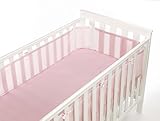 Safe Mesh Cot Liner Bumper - 4 Sided, Various Colours Ecru by BreathableBaby