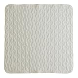 プッパプーポ 寝返り ごろ寝マット用 敷きパッド 120×120cm 防水 パイル 四隅ゴム お昼寝 敷布団 プレイマット リビング ラグ 赤ちゃん ベビー 04スター×アイボリー