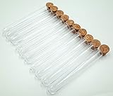 プラスチック 試験管 コルク栓 サンプル 研究 科学 実験 保存 花瓶 (10cm10本セット)