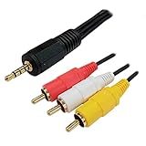 3Aカンパニー 4極ミニ-AV変換ケーブル φ3.5mm-RCA×3 ビデオケーブル 3.0m AVC-AV3530