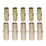 F Fityle ブラス　棒　​​ホース　チューブ　パイプ　パゴダ　継手　カプラ　コネクタ　真鍮コネクタ　10個