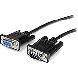 StarTech.com 3m ブラック RS232Cシリアルストレートケーブル 1x ミニD-Sub 9ピン/DB9(オス)-1x ミニD-Sub 9ピン/DB9(メス) MXT1003MBK