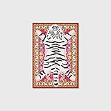 ラグ ラグマット ラグカーペット 洗える 滑り止め付 低反発 西海岸 絨毯 マット 北欧 45*75cm レオパード柄 カーペット カラー おしゃれ 長方形 四角 ウォッシャブル 折り畳み可能ン 洗えるラグ 玄関マット 新生活 春用 引っ越し