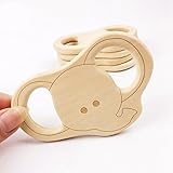 Mamimami Home 噛がため 木製象*5個 カミカミ 授乳ペンダント 知育玩具 歯固め 天然木　安全 FDA認可済