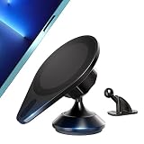 【最新iPhone16/15シリーズ專用】enGMOLPHYマグネット車載ホルダー 超強磁力,ダッシュボード車 スマホスタンド 磁石, 高級合金素材 MagSafeケース対応iphone 車載ホルダー マグネット, 片手操作, 360度自由回転, iPhone 16/15/14/13/12シリーズ專用【 金属プレート必要なし】