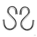 MagiDeal キッチンステンレススチール Sフック 厚手 肉フック フライパン ポットホルダー 6mm 10個