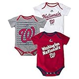 Washington Nationals InfantマジェスティックMLB " Triple Play " 3パックボディスーツセット