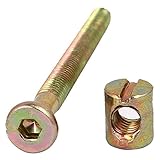 TOOGOO 10 M6x70mm六角キードライブソケットキャップ家具ボルトM6x12mmバレルナットセット