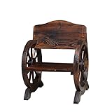 ダークブラウン／ガーデンベンチ ベンチ 椅子 イス 木製 シンプル シック ロマンチック オシャレ ヨーロピアン レトロ 車輪 可愛い ホワイト ダークブラウン