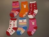 ベビー 女児ソックス 6足 色柄おまかせ福袋セット 9-15ｃｍ すべり止め加工