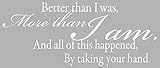High Quality WDPM1328 More Than I Am. By Taking Your Hand Wall Vinyl Sticker Quote 27-Inch W by 11-I