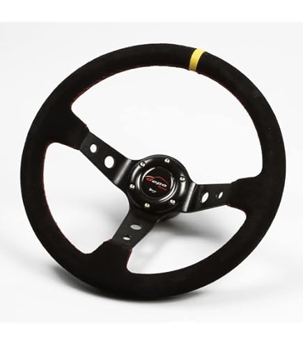 Amazon | Deporacing ステアリング 35φ N 人工スエード バックスキン