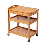 JKプラン 引出し付キッチンワゴン ブラウン ZFC-0045-BR