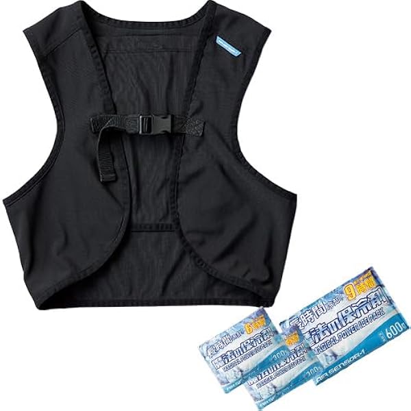 冷却機能付きメッシュベスト ブラック セール】クールベスト メッシュ 黒 冷却機能付き