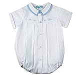 Feltman Brothers Baby Boys TrainバブルOutfitホワイト/ブルー幼児 カラー: ホワイト