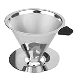 Etrech コーヒードリッパー ステンレス製 コーヒーフィルター フィルター不要 一体型 ダ...