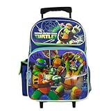 TMNT Teenage Mutant Ninja Turtle Boys 16" School Rolling Backpack Bag [並行輸入品]