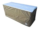 Deck Box Cover XL to Protect Large Deck Boxes: Suncast DBW9200 Mocha Wicker Deck Box Cover, Lifetime