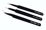 【ノーブランド品】精密 ピンセット 耐磁 防磁 静電防止 3本セット 精密機械やホビーにどうぞ