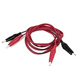 uxcell ワニ口クリップテスターリード　ワニ口クリップコード　測定ケーブル　絶縁ワニクリップテストリードケーブル　デュアルダブルエンド