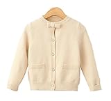 Candykids キッズ 子供服 女の子 女児 ガールズ 長袖 ニット セーター  かわいい おしゃれ着 お出かけ ニット コート ジャケット カーディガン 長袖 女の子 子供服 (120cm, ク