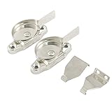 Hommy　サッシロック ウインドロック 窓補助錠 ホーム　セキュリティ　ハードウェア　シルバートーン　金属　２個