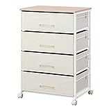 ナカバヤシ ファブリックチェスト W58cm 4段 ナチュラルホワイト FFC-N204-NW