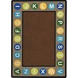 Joy Carpets Kid Essentials Early Childhood Round Alphabet Spots Rug Earthtone 13'2 [並行輸入品]