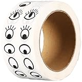 目玉シール 1ロール キュート 粘着ステッカー カートゥーン DIY デカール ハンドメイド クラフト おもちゃ 装飾