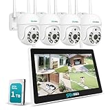 【500万画素対応 】防犯カメラ ワイヤレスSovmiku 10インチLCD液晶モニタ一体型NVR 1296P 300万画素ワイヤレスカメラ