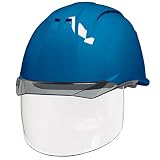 DICプラスチック ヘルメット 通気孔・透明ひさし・保護シールド面・スチロールライナー付AA11-CSW-HA3E2-K11-SBL-S
