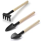 Sincerestore ミニガーデンツールセット ミニスコップ ガーデンツール木製＋鉄 サボテン/多肉植物/スコップ