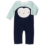 ジンボリー GYMBOREE/ ペンギン フェイス 1-ピース ジムネイビー ロンパース長袖 0～3ヶ月【並行輸入】