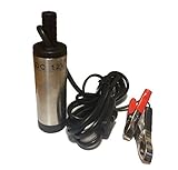 水中ポンプ １２V バッテリー クランプ 式 スイッチ 付き ケーブル ３ｍ 小型 給排水 電動 ポンプ (12V 12L/min バッテリー クランプ)