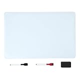 Amazonベーシック マグネット式ホワイトボード 冷蔵庫用ホワイトボード シート寸法 (50.8 × 33.0cm) マーカー2本とイレーザー付き