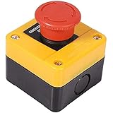 Garosa 緊急スイッチボタン プッシュボタンスイッチ 素早く 穏やか レスポンシブ プッシュスイッチ 緊急停止プッシュボタンスイッチ プラスチック シェルメタル 660v 10a