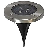 2 LEDソーラーパワーディスクライト地上ランプ 屋外光路庭装飾 地下に埋設