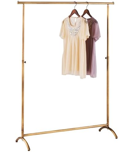 Amazon｜ハンガーラック アンティーク ゴールド 角パイプ W90cm