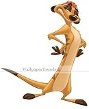 4 " Timon Meercat Lion Kingムービー動物取り外し可能なピールセルフスティック粘着ビニール装飾壁デカールステッカーアート子供ルームホーム装飾ガールズボーイズ子供ベッドルーム3 