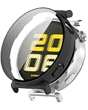 Miimall for Huawei Watch Gt5 保護カバー+ガラスフィルム 一体型 ケース 軽量 耐衝撃 傷防止 装着簡単 Gt5 Huawei 41mm 対応 高感度 高透過率 指紋防止 ファーウェイ スマートウォッチ Gt5 カバー 41 専用 ブラック