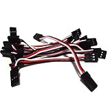 10cm 3 Pin JR Servo Male to Male Extension Lead Wire Cable for KK MWC Eagle Control Board (10 Pcs) [