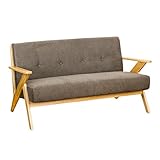 快適ホームズ 2P ファブリックソファ SLASH ダークブラウン XS-015DB