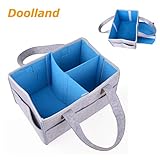 Dolland おむつストッカー オムツ収納ケース ベビー用品 収納バッグ ベビーお出かけ用品 収納ボックス カゴ 折りたたみ バスケット おもちゃ 小物入れ 約幅38×奥27×高さ18cm (ダーク