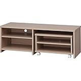 【Amazon.co.jp限定】 アイリスオーヤマ テレビ台 ワゴン付き ナチュラル AZTV-110