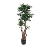 Vickerman 5 ft。人工Ruscusツリーでプラスチックポット 60" グリーン T160960