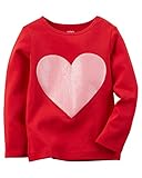 カーターズ Carter's トップス ロンティー 長袖 綿リブ100% Heart Tee 3M (55-61cm)
