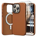 SURPHY iPhone15 pro用ケース レザー,MagSafe対応 フィルム付き 6.1インチ対応(2023) 携帯ケース ipho